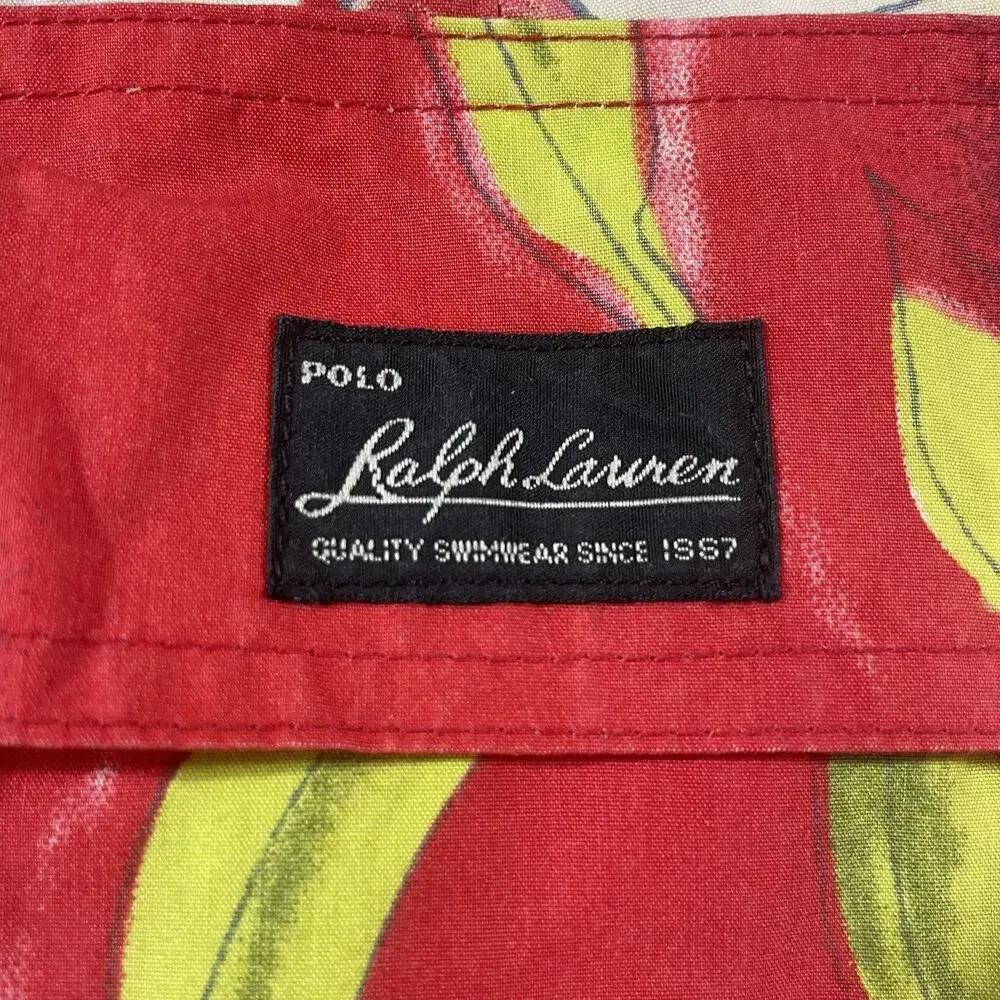 Vintage Polo Ralph Lauren Board Shorts Mens L Floral Y2K Swimsuit